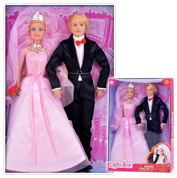 Набор кукол Жених с невестой 8305 с аксессуарами, в коробке