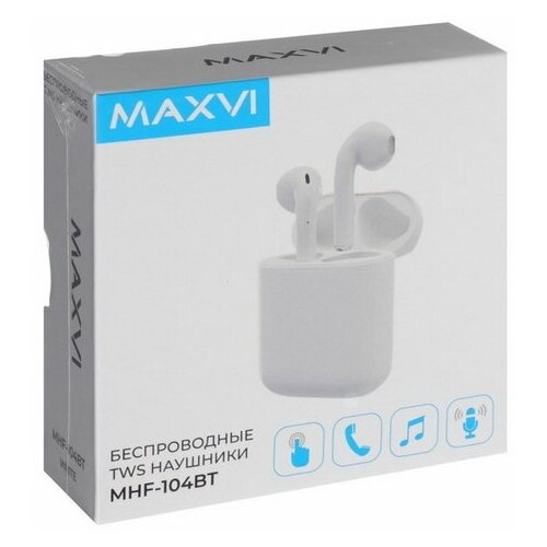 Наушники MHF-104BT вкладыши сенсорное управление микрофон 35200 мАч белые 1074₽