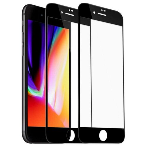 Комплект 2 шт, Защитное стекло для IPhone 7 Plus/8 Plus 3D на весь экран черного цвета