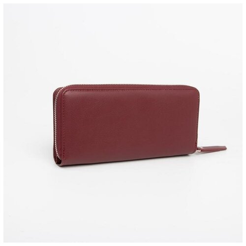 фото Кошелёк женский, 2 отдела на кнопке, цвет бордовый нет бренда