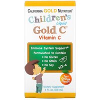 California Gold Nutrition Children's Liquid Gold Vitamin C фл., 118 мл, апельсин