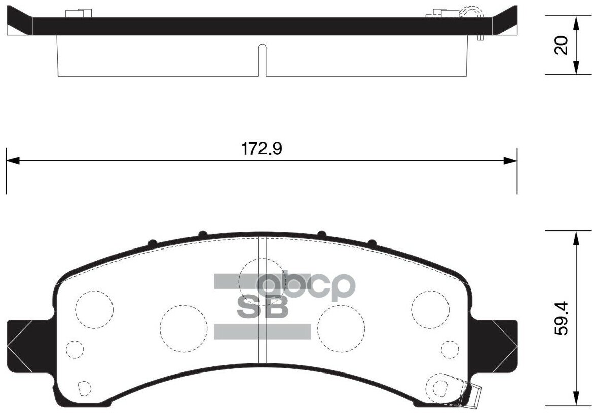 Колодки Тормозные Задние Sp1558 Sangsin brake арт SP1558