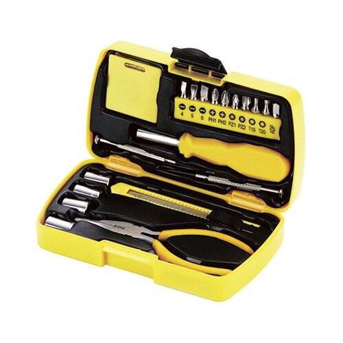 Набор инструментов Stinger, 20 инструментов, в пластиковом кейсе, желтый, шт NST128020 набор инструментов в кейсе sparta 13546