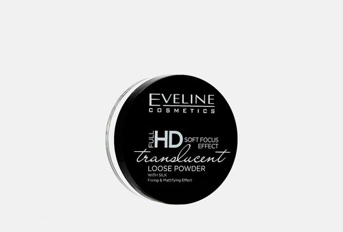 Транспарентная фиксирующая пудра с шелком eveline full hd translucent