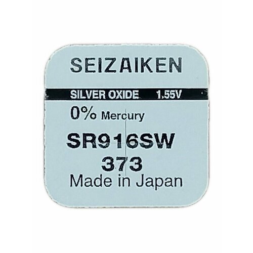 Батарейка SEIZAIKEN 373 (SR916SW) Silver Oxide 1.55V (1 шт) батарейки energizer silver oxide 373 1шт 1 55v