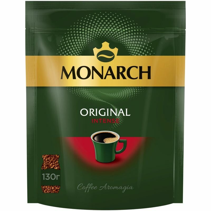 Кофе натуральный растворимый сублимированный MONARCH ORIGINAL INTENSE 130Г - фотография № 7