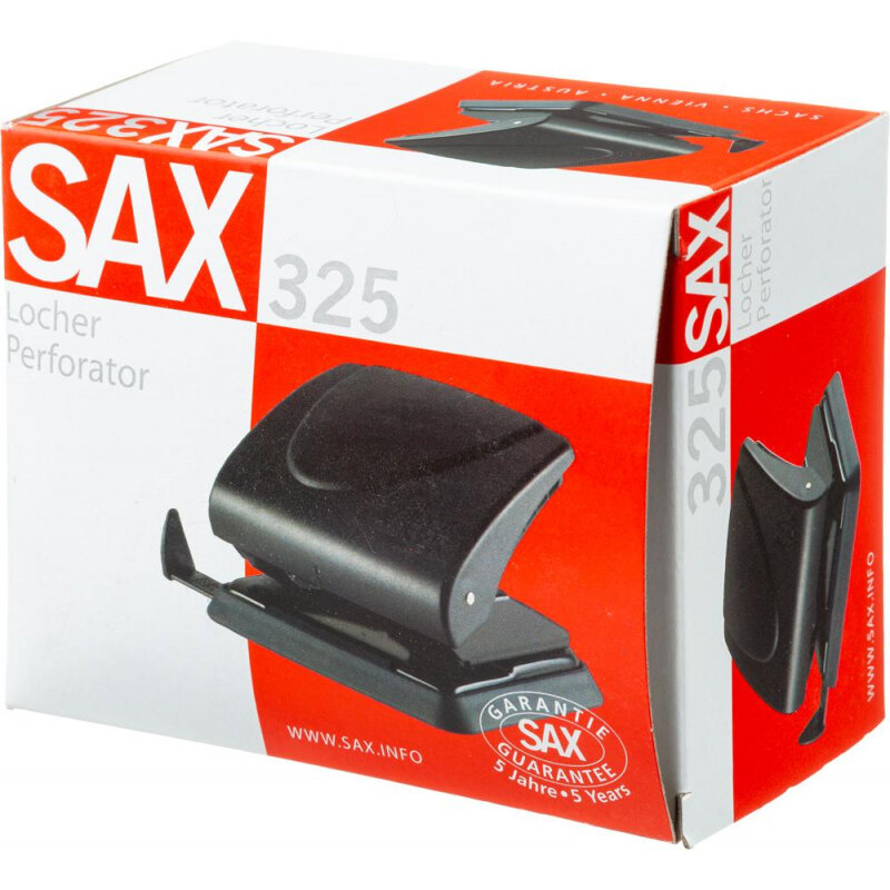 Дырокол Sax 325 до 25 листов с линейкой Синий - фото №4