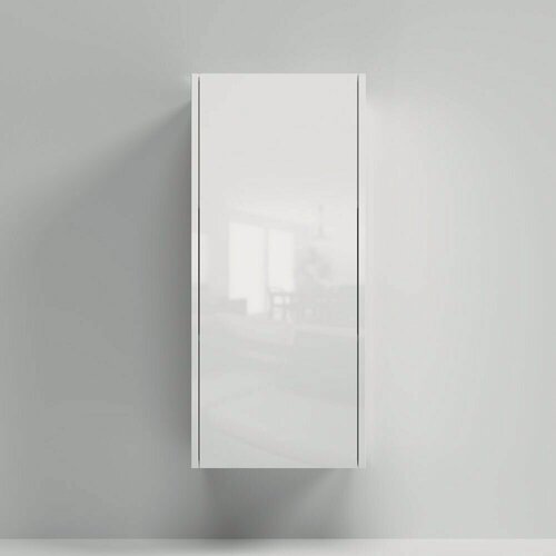 Изображение товара Шкаф для ванной AM.PM Func 40 см, белый глянец, с полками, открывание push-to-open, эмалевое покрытие