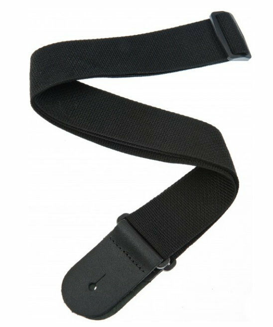 Ремень гитарный PLANET WAVES PWS100 без наплечника, 50мм, однотонный, черный, кожаные наконечники PWS100/DNT-28173