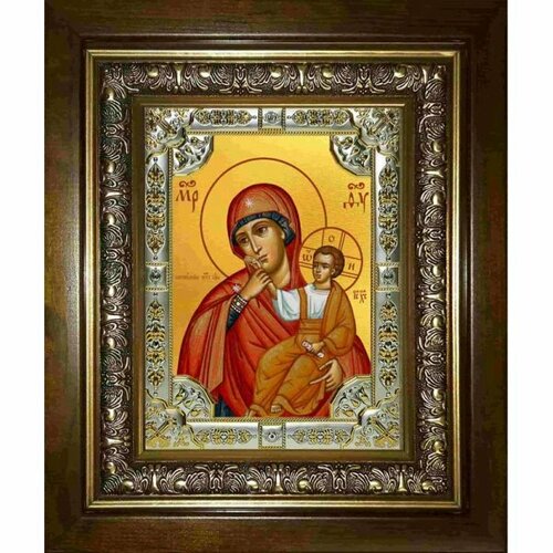 Икона Богородица Ватопедская, 18x24 см, со стразами, в деревянном киоте, арт вк-2915