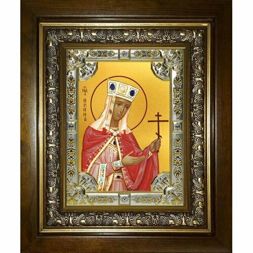 Икона Ирина великомученица, 18x24 см, со стразами, в деревянном киоте, арт вк-1378 икона ирина 18x24 см со стразами в деревянном киоте арт вк 745