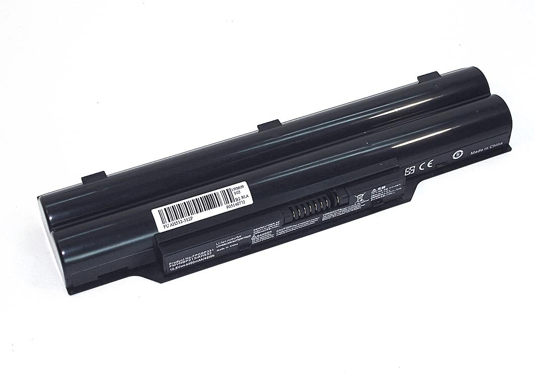 Аккумуляторная батарея для ноутбука Fujitsu LifeBook A532 10.8V 5200mAh AH532-3S2P OEM черная