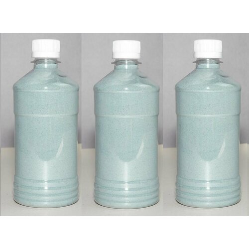 Голубой кварцевый песок 2400г(3шт по 800г) для рисования, творчества, декора, светового стола, флорариума (фр.0,1-0,3)