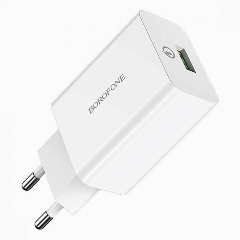 Сетевое зарядное устройство USB Borofone BA21A (3А/18W) <белый>