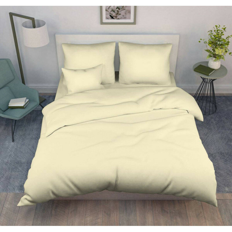 фото Пододеяльник евро 200х220 см поплин однотонный Шампань