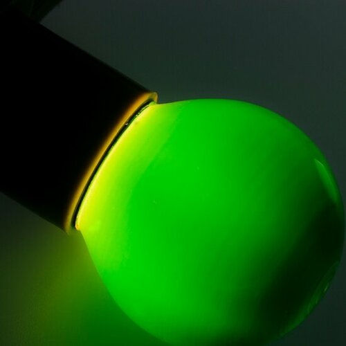 Лампа-шар NEON-NIGHT с цоколем E27, диаметр 45 мм, 10 Вт, зеленая, 401-114
