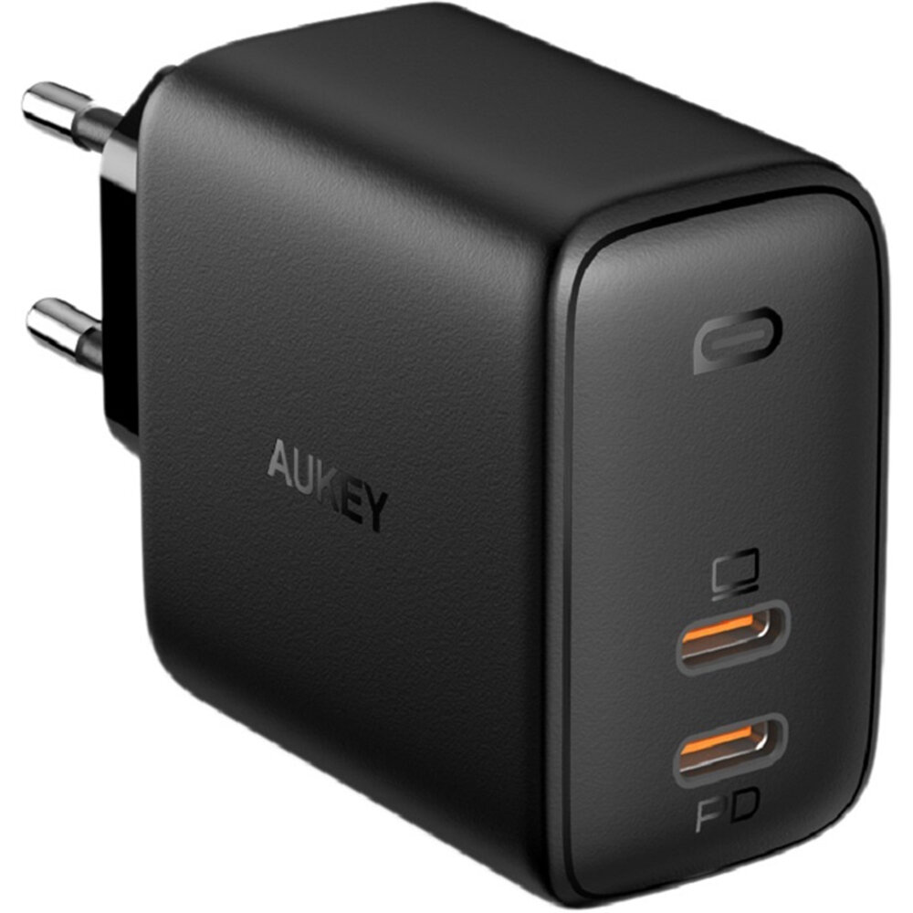 Aukey СЗУ Aukey PA-B4 PD 65W 3A/2USB-C Black черное