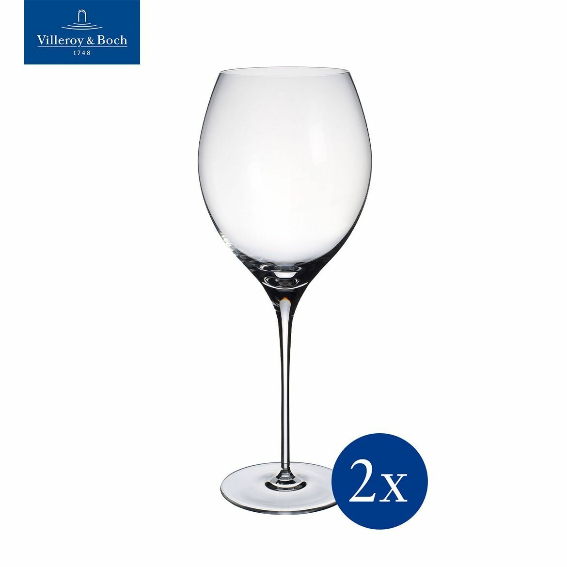 Набор бокалов для бордо 2 шт/1015 мл, Allegorie Premium, Villeroy & Boch, Хрустальное стекло