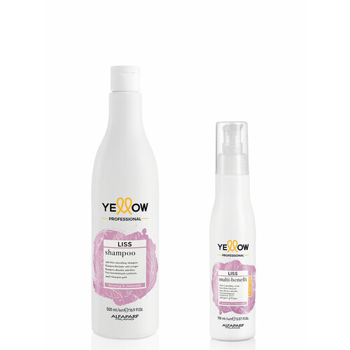 шампунь антифриз для гладких волос yellow liss shampoo 500 мл Набор для гладких волос YE PROFESSIONAL LISS шампунь 500 мл + сыворотка 150 мл, YELLOW, 25111_25114