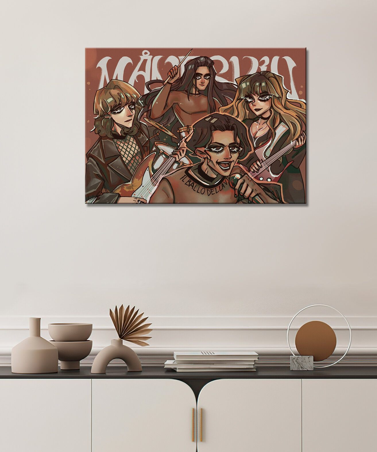 Картина/Картина на холсте для интерьера/Картина на стену/Картина для кухни/ - Maneskin коричневый 20х30