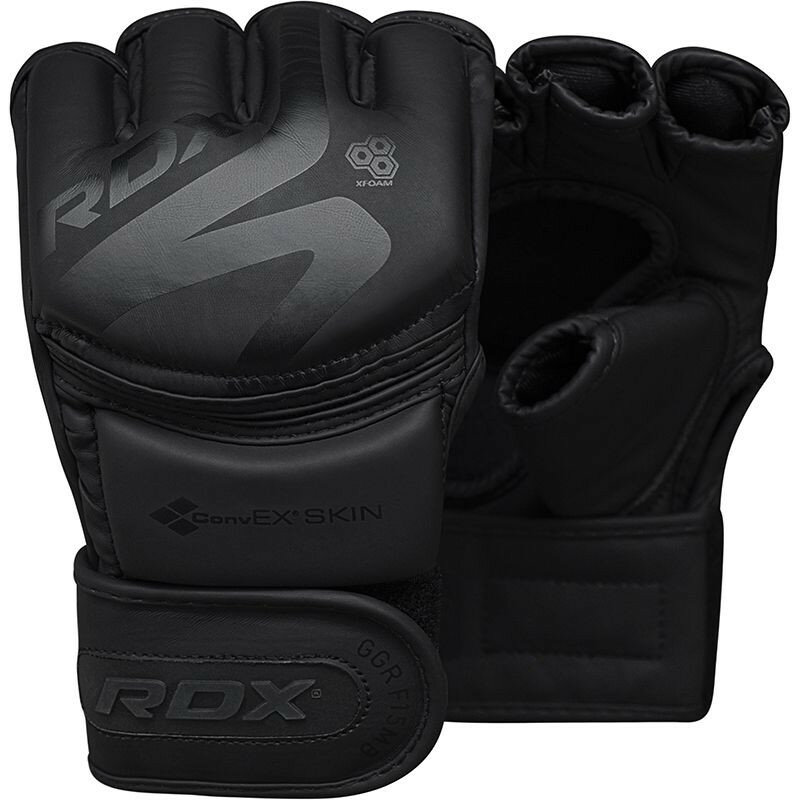 Перчатки тренировочные RDX Grappling F15 XL, черный матовый