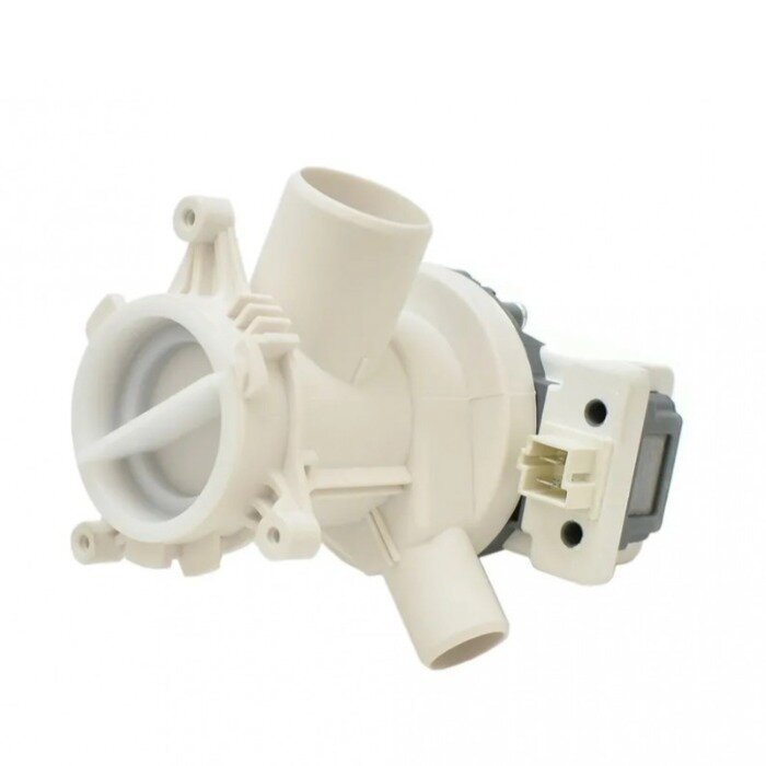 фото Насос сливной (помпа) для стиральной машины Beko, Smeg, Constructa, Bosch, Siemens, крепление под винты, клеммы под фишку, обмотка медь