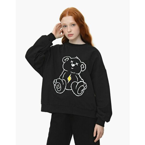 фото Толстовка gloria jeans, размер 6-8л/122-128, черный