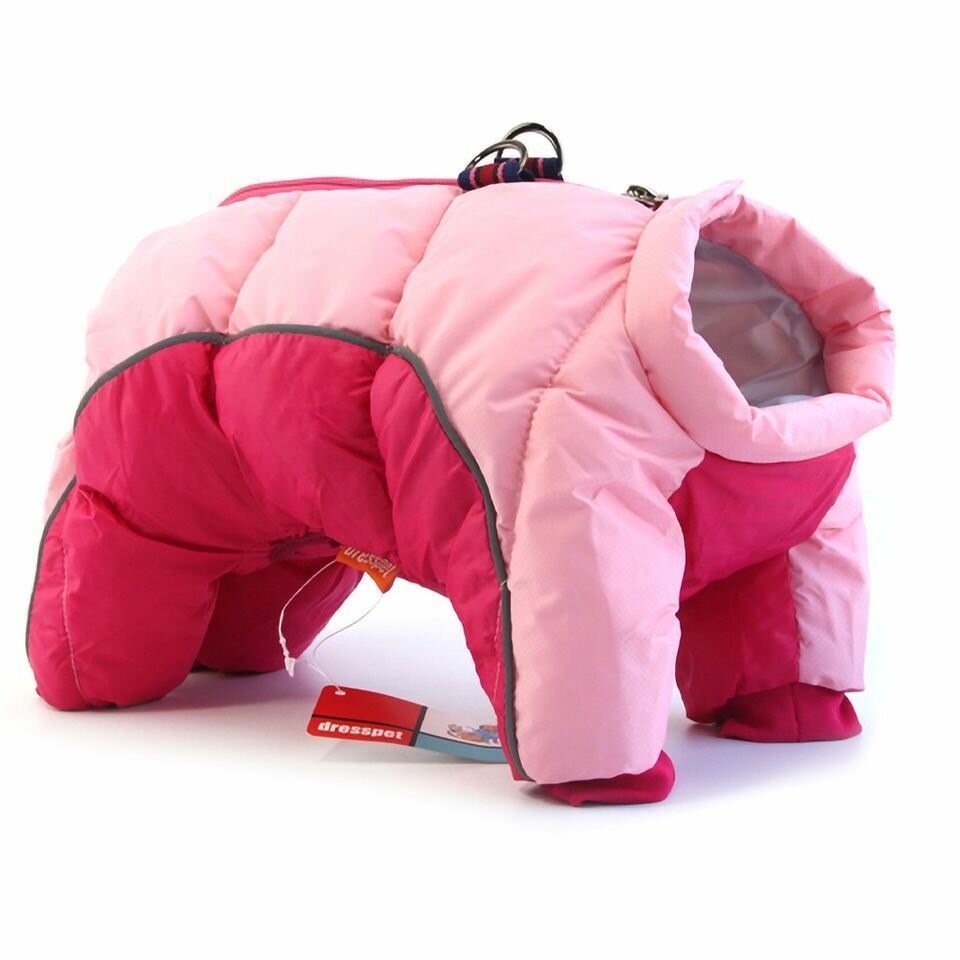 Зимняя куртка для собак / Утепленная, водоотталкивающая, светоотражающая / Размер XXXL, розовая - фотография № 7