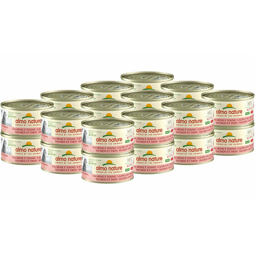 almo nature консервы для котят итальянские рецепты лосось и тунец hfc complete made in italy kitten salmon and tuna 0 07 кг х 24 шт ALMO NATURE KITTEN итальянские рецепты беззерновые для котят с лососем и тунцом (70 гр х 24 шт)