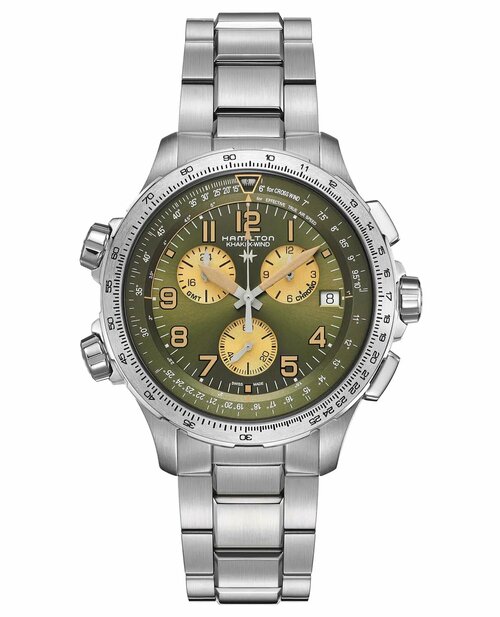 Наручные часы Hamilton Khaki Aviation H77932160, хаки, золотой