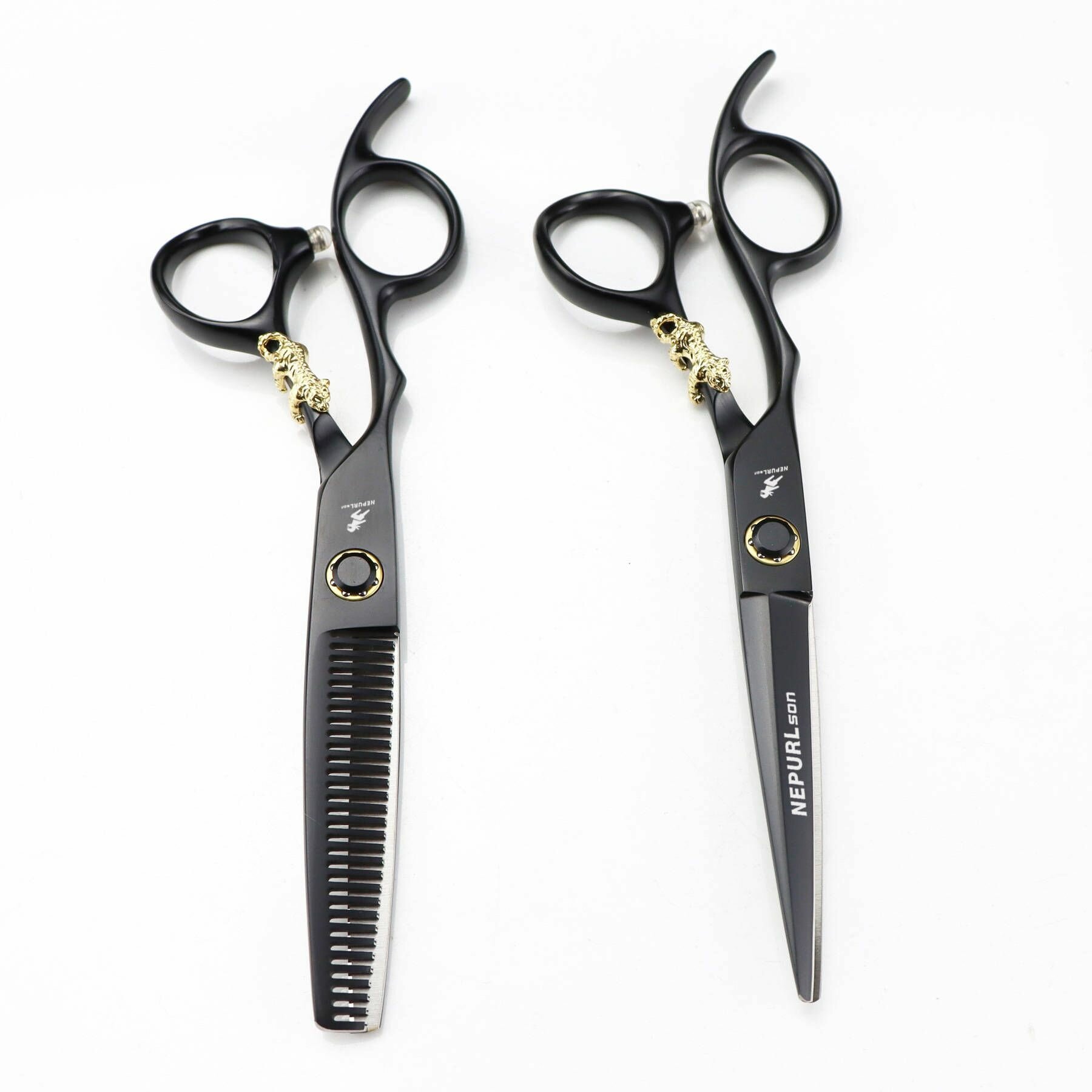 Набор для левшей парикмахерских профессиональных ножниц для филировки и стрижки. Размер 6.