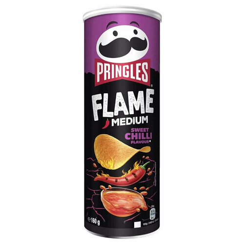 Чипсы Pringles Flame Medium Sweet Chili / Принглс Сладкий чили 160гр. (Великобриатния)