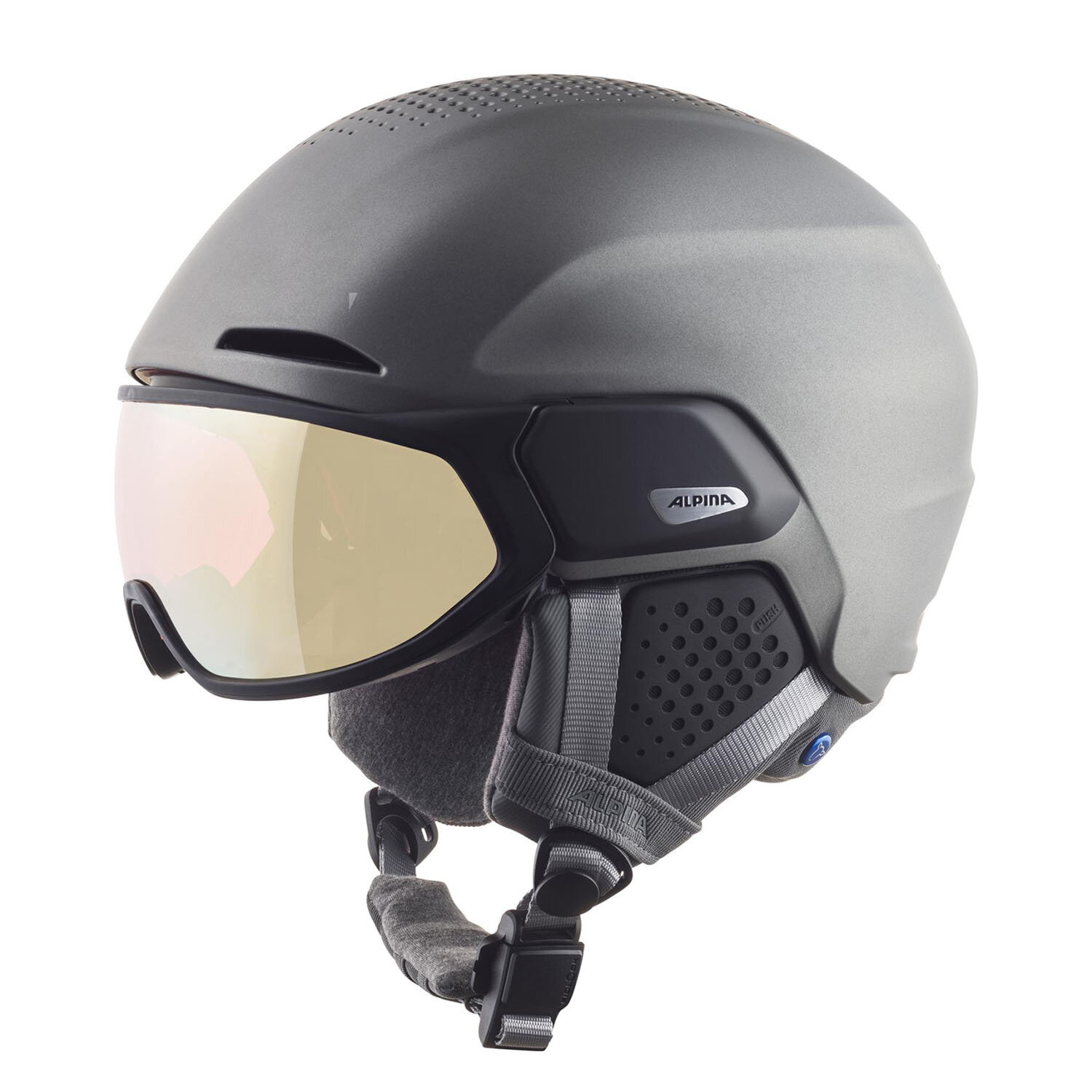Шлем с визором ALPINA Alto Qv Gunmetal Matt (см:55-59)