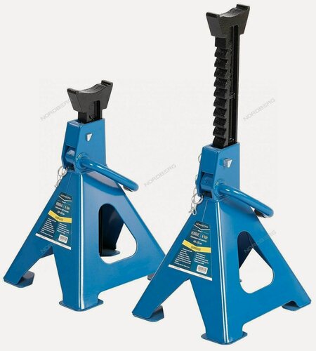 Изображение товара Подставка страховочная 6т. (комплект 2 шт.) для автосервиса NORDBERG / Стойка страховочная с гребёнкой