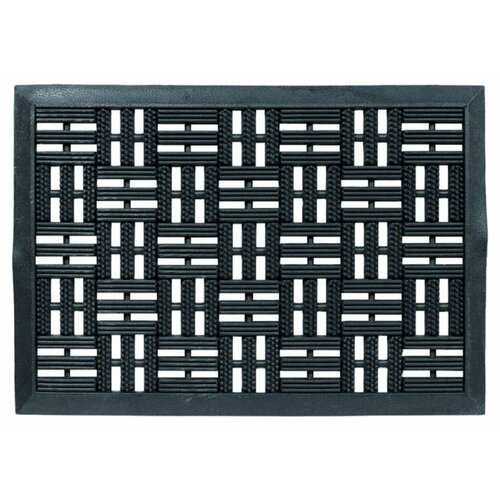 Коврик придверный Golze Dynamic 45х75 черные квадраты, резина 327-30-01