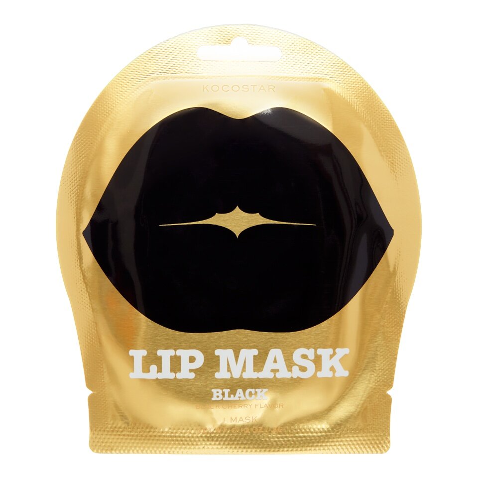 KOCOSTAR BLACK LIP MASK Успокаивающая гидрогелевая маска для губ с экстрактом черники