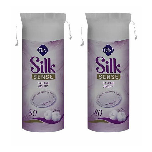 Ватные диски Ola, Silk Sense 80 шт в упаковке, 2 уп