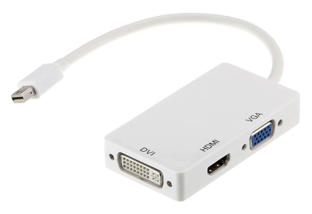 Адаптер Mini DP to HDMI / VGA/ DVI-i -универсальный