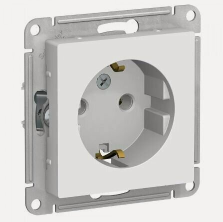 Изображение товара Розетка AtlasDesign Schneider Electric белая с заземлением ATN000143 (10шт)
