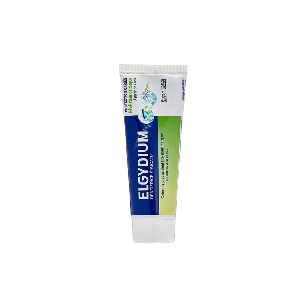 Зубная паста-индикатор для взрослых и детей от 7 лет Elgydium Защита от кариеса Plaque-disclosing 50 мл