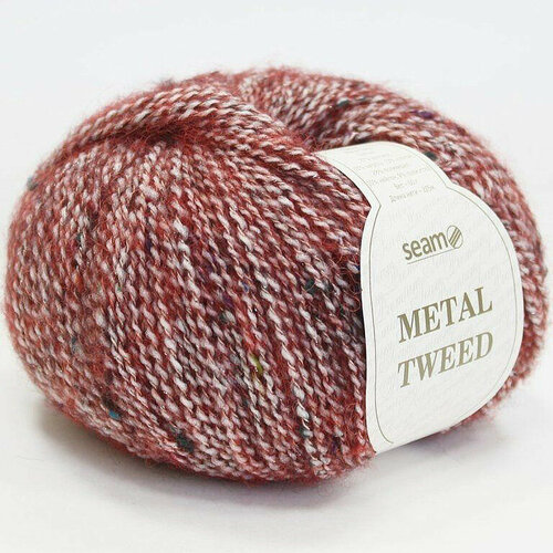 Пряжа Seam METAL TWEED 13 красный (2 мотка)