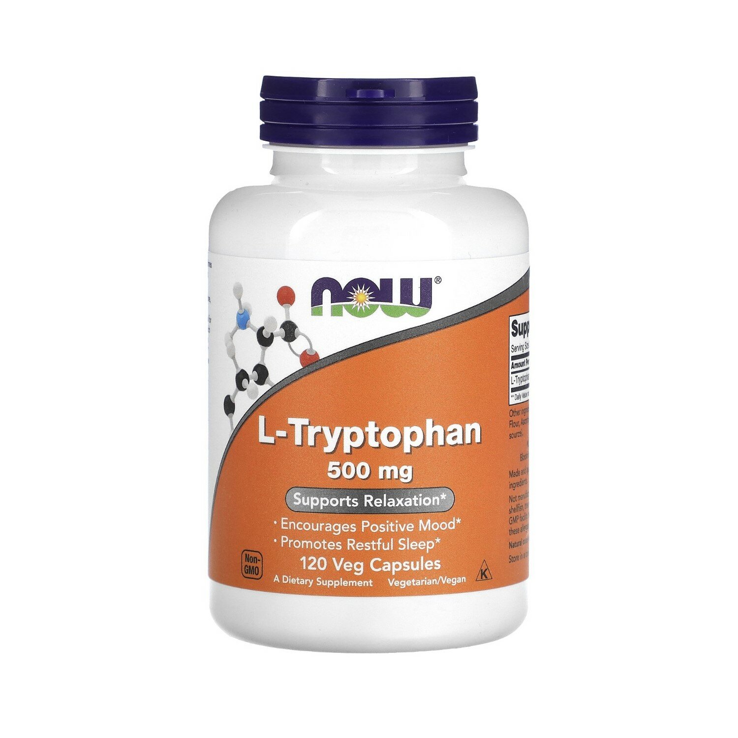 Now L-Tryptophan 500 mg 120 вег. капсулы