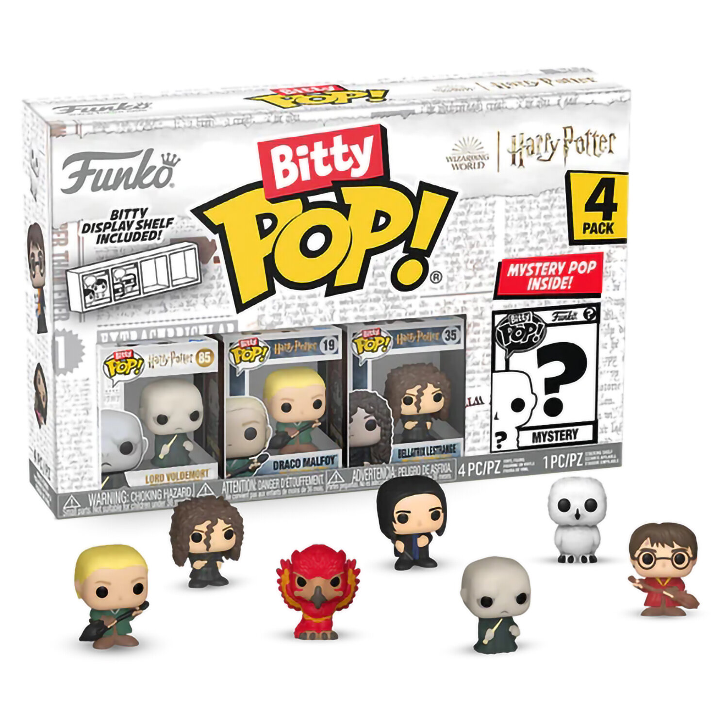 Фигурка Harry Potter S1 Funko Bitty POP! Voldemort+Draco+Bellatrix+Mystery