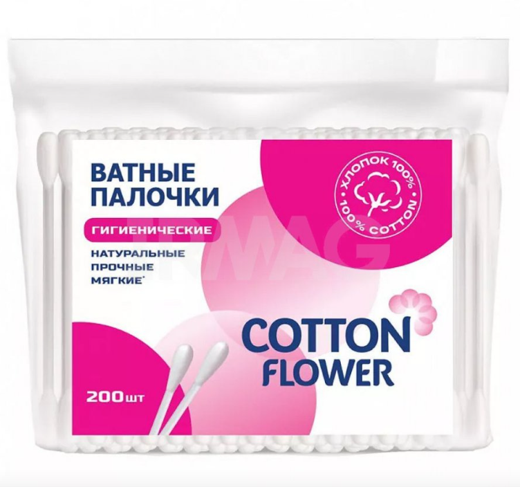 Ватные палочки Cotton Flower, 200 шт