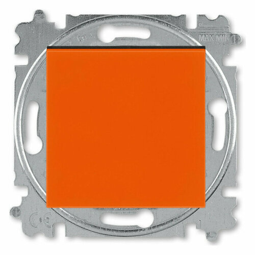 Выключатель 1-клавишный ABB LEVIT, скрытый монтаж, оранжевый / дымчатый черный, 2CHH590145A6066
