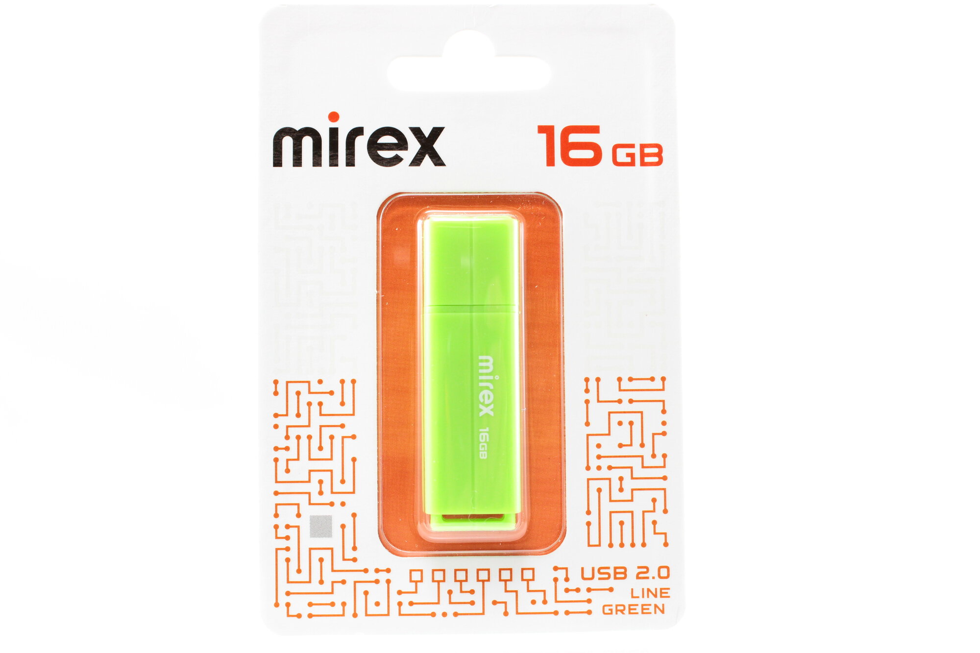 Флешка 16 ГБ USB Mirex Line Green
