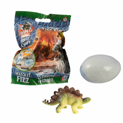 Шипучая бомбочка HTI Dino World, яйцо с фигуркой, в пакете игровые фигурки hti фигурка динозавра dino world трицератопс 28 см