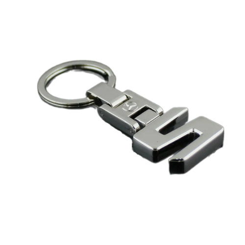 Брелок MGS-Tuning, гладкая фактура, Mercedes, серебристый