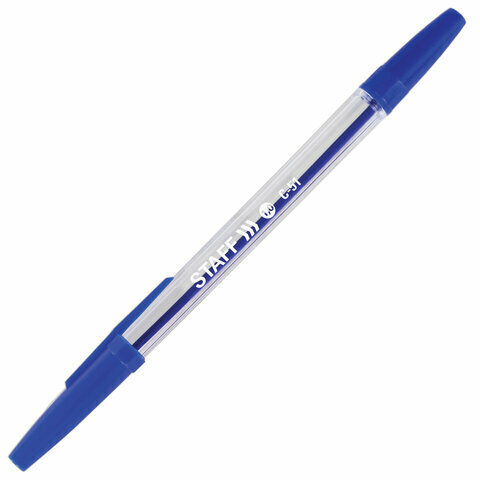 Ручки шариковые STAFF "C-51", набор 10 шт, Ассорти, узел 1 мм, линия письма 0,5 мм, 142818