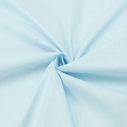 Ткань для шитья хлопок 100%, 1 Метр ткани, Перкаль гладкокрашеный 110 гр/м2, Отрез - 220х700 см, 70191 цвет голубой